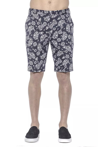 PT Torino Blue Cotton Men’s Bermuda Short