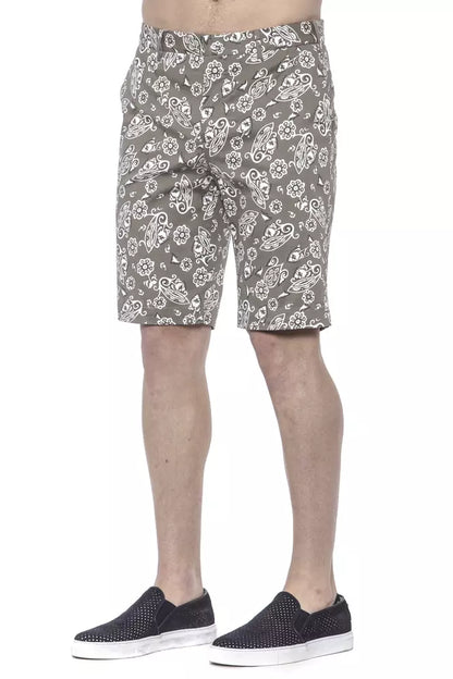 PT Torino Green Cotton Men’s Bermuda Short