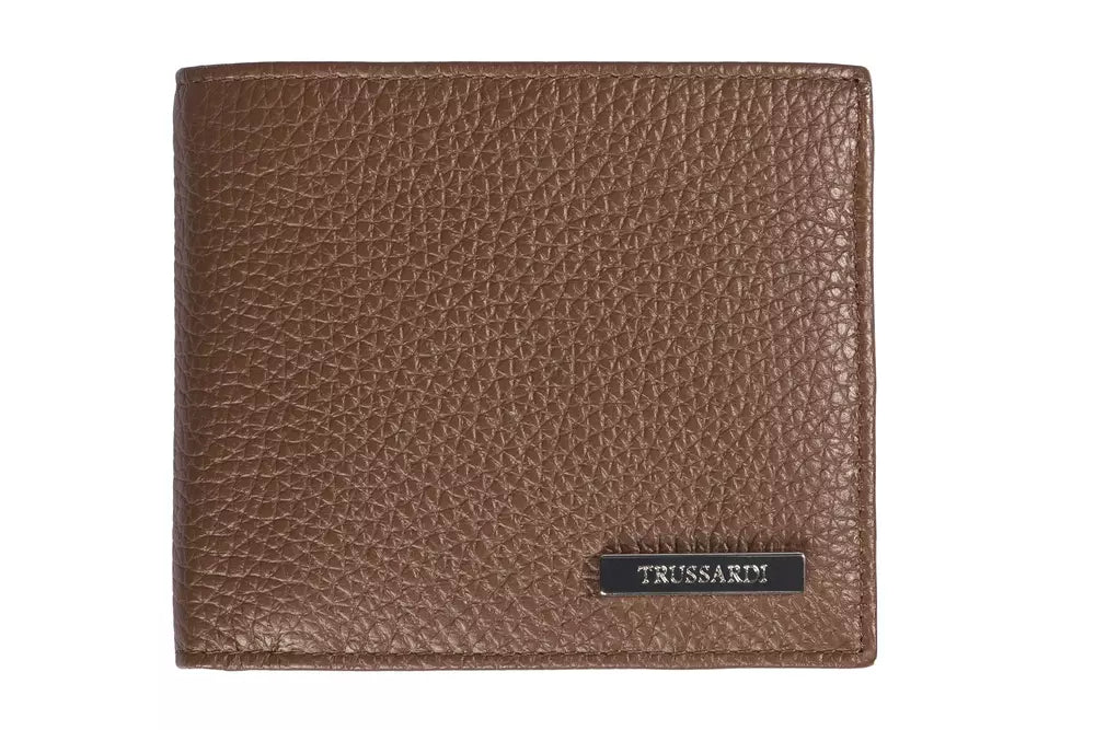 Trussardi Brown Leather Men Wallet