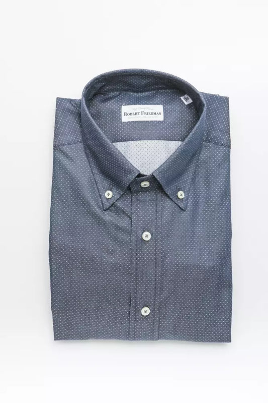 Robert Friedman Blue Cotton Men's Shirt