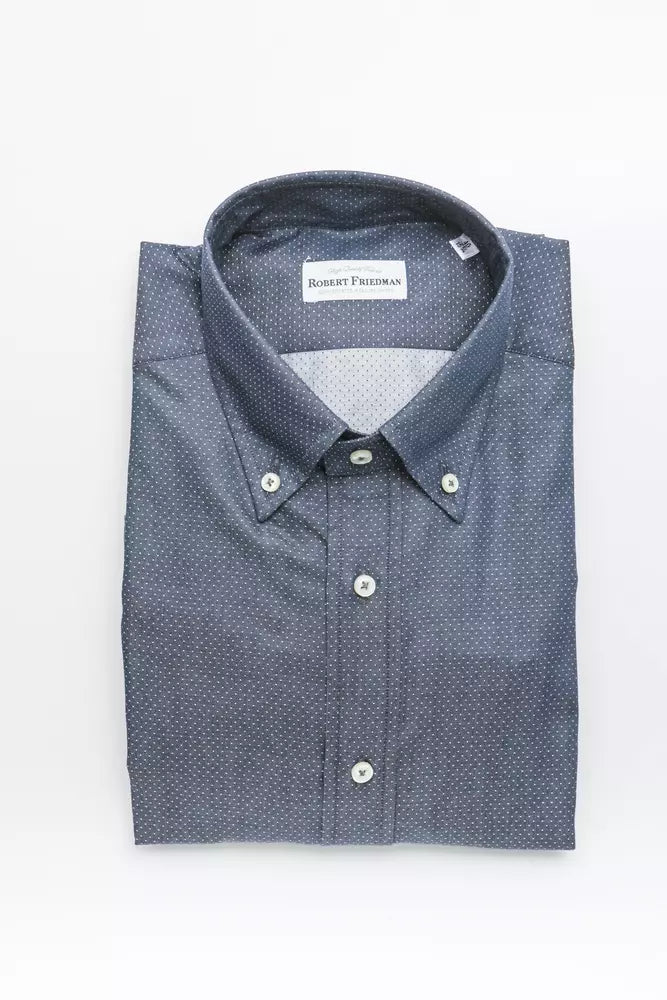 Robert Friedman Blue Cotton Men’s Shirt