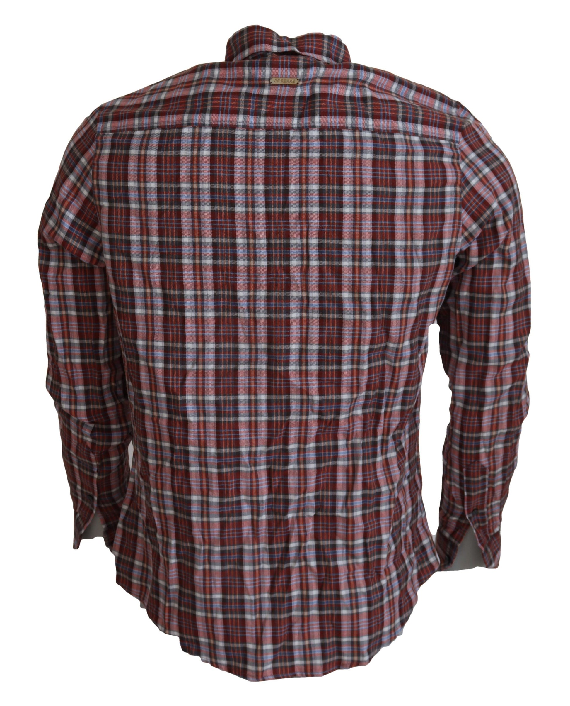 GF Ferre Multicolor Cotton Casual Men’s Shirt - XXS