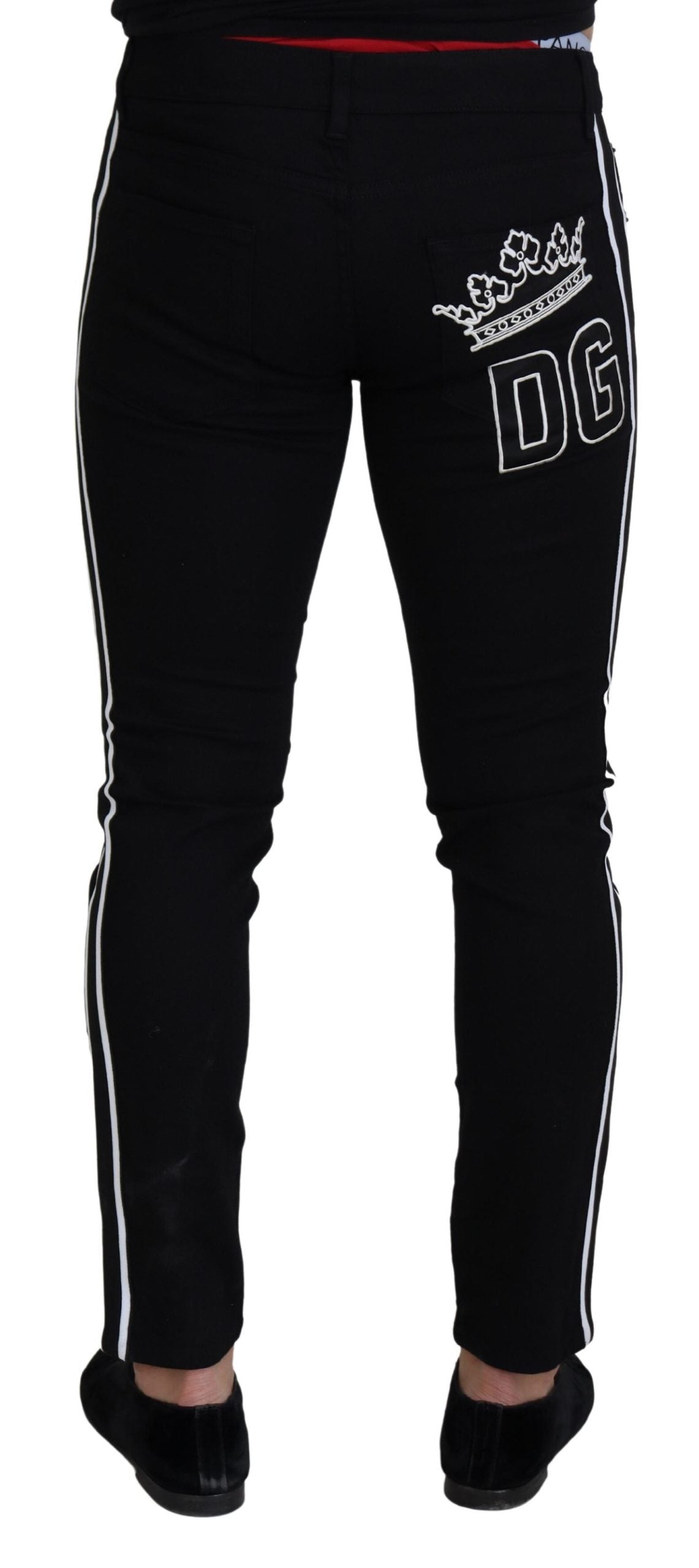 Dolce & Gabbana Elegant Black Slim Fit Denim Pants - IT48 | M