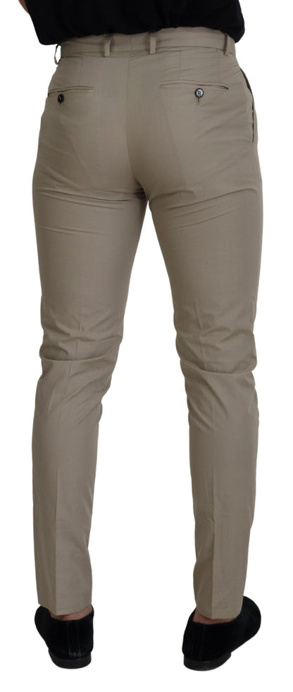 Dolce & Gabbana Stunning Beige Italian Cotton Trousers - IT44 | XS