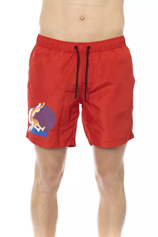 Bikkembergs Red Polyester Men’s Swim Short