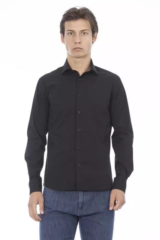 Baldinini Trend Black Cotton Men Shirt