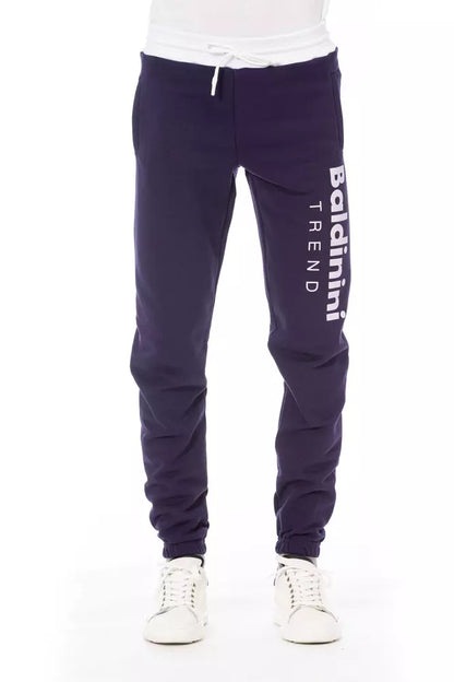 Baldinini Trend Purple Cotton Men’s Sport Pant