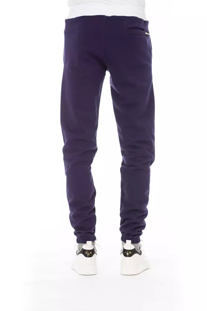 Baldinini Trend Purple Cotton Men’s Sport Pant