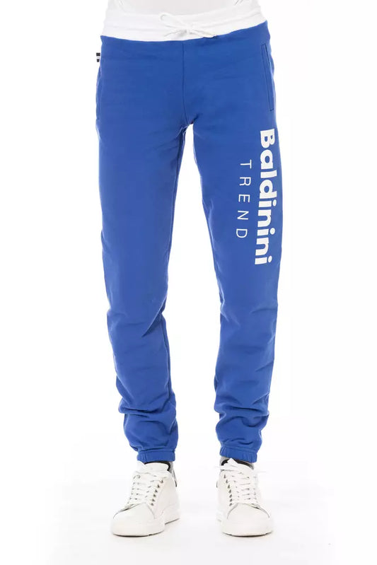 Baldinini Trend Blue Cotton Men’s Sport Pant