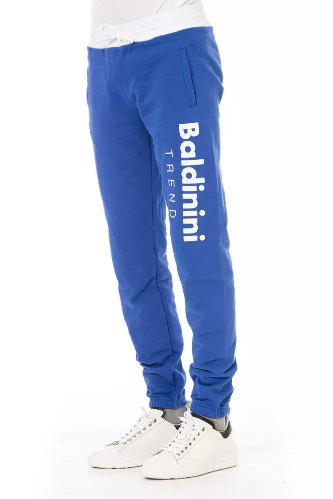 Baldinini Trend Blue Cotton Men’s Sport Pant