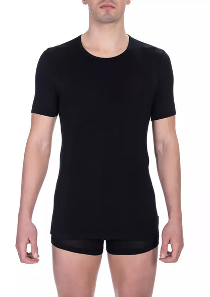 Bikkembergs Black Viscose Men’s T-Shirt