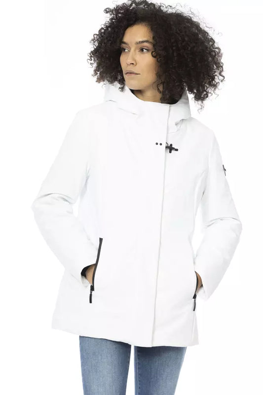 Baldinini Trend White Polyester Women Jacket - XXL