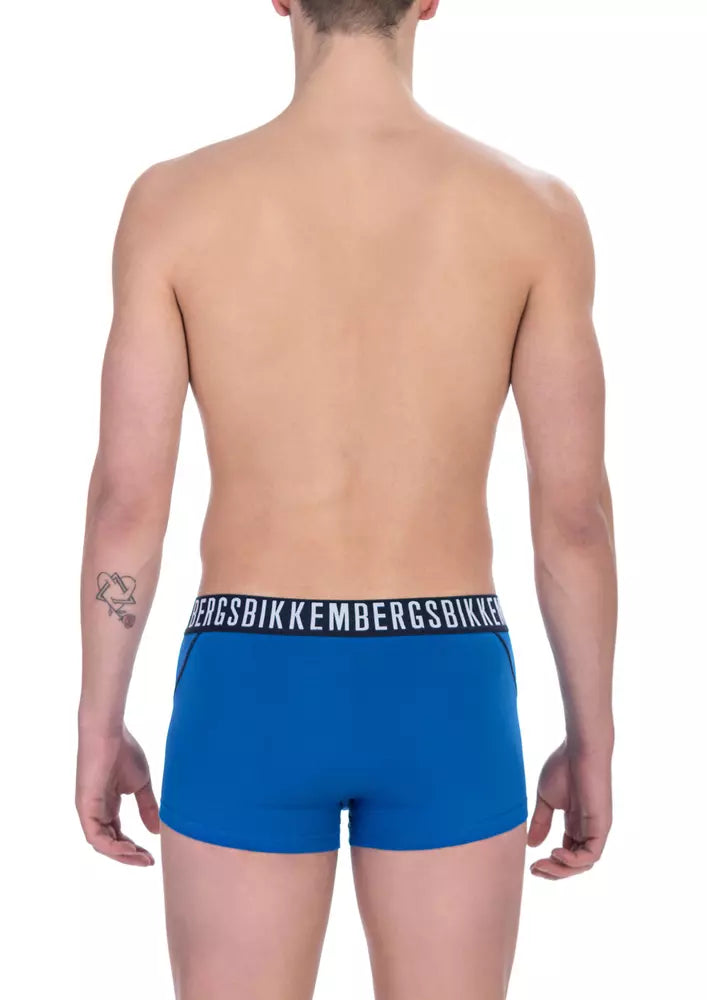 Bikkembergs Blue Cotton Men's Trunk Underwear Pack