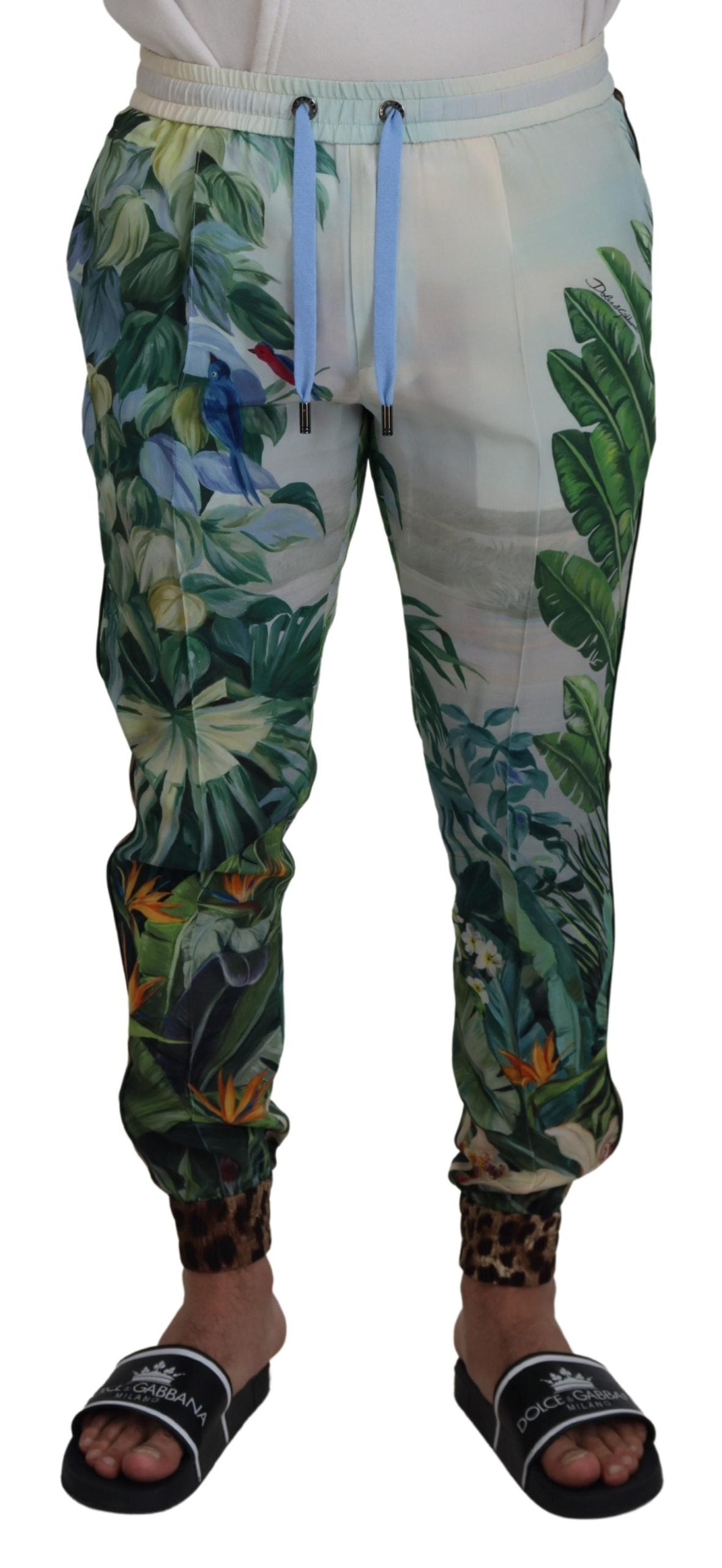 Dolce & Gabbana Multicolor Silk Statement Pants - IT48 | M