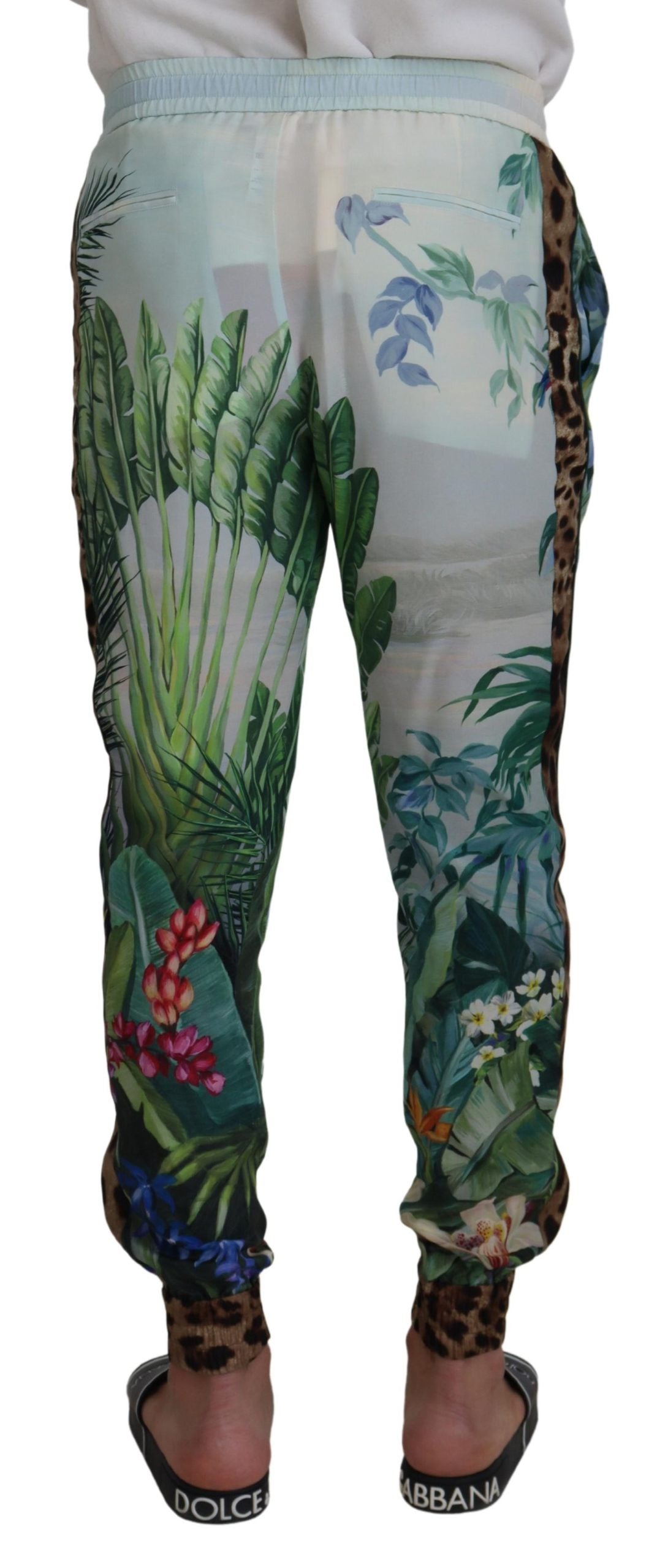 Dolce & Gabbana Multicolor Silk Statement Pants - IT48 | M