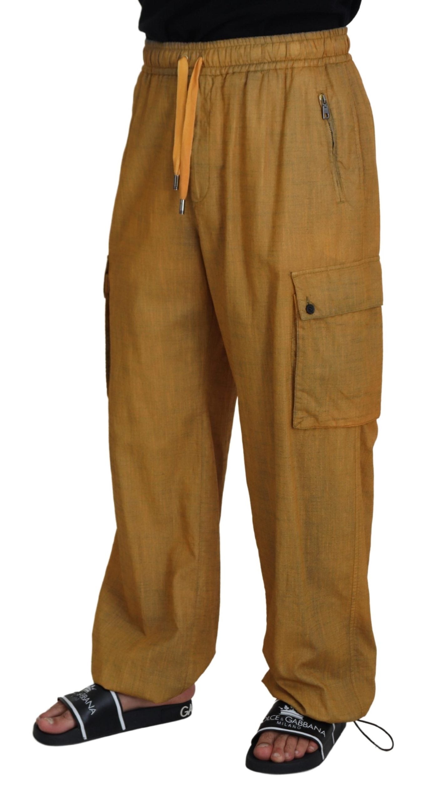 Dolce & Gabbana Elegant Italian Linen Trousers - IT48 | M