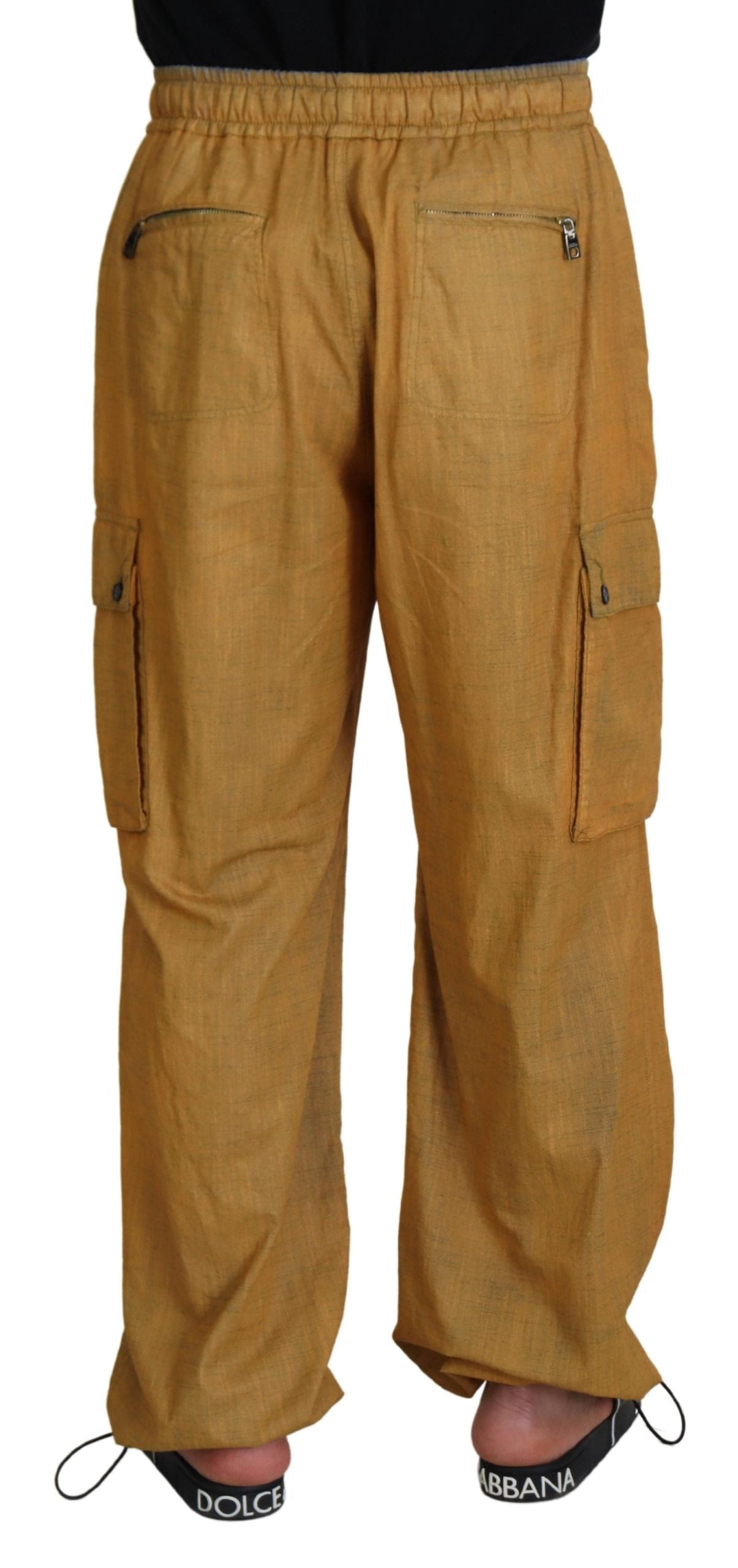 Dolce & Gabbana Elegant Italian Linen Trousers - IT48 | M