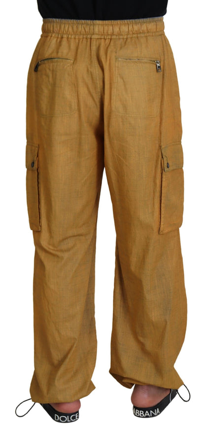 Dolce & Gabbana Elegant Italian Linen Trousers - IT48 | M