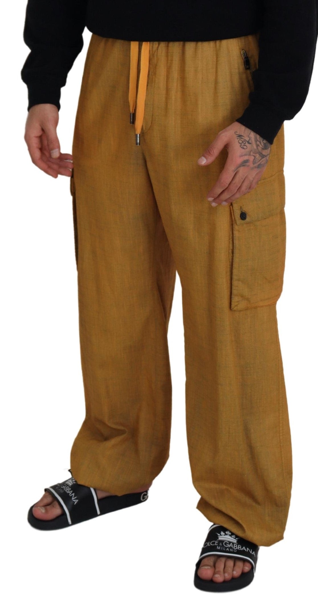 Dolce & Gabbana Elegant Italian Linen Trousers - IT48 | M