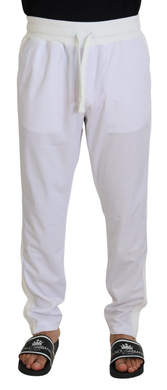 Dolce & Gabbana Elegant White Jogger Pants for Sophisticated Comfort - IT48 | M