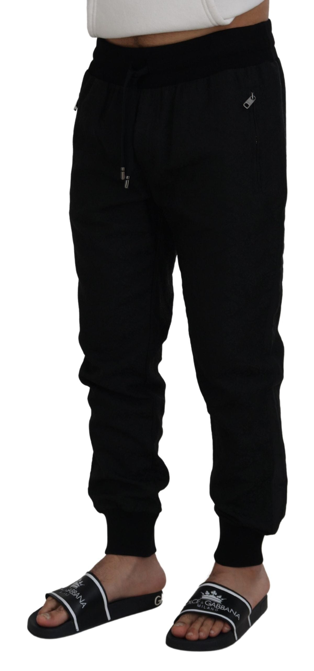 Dolce & Gabbana Elegant Black Jogger Pants for the Modern Man - IT52 | L