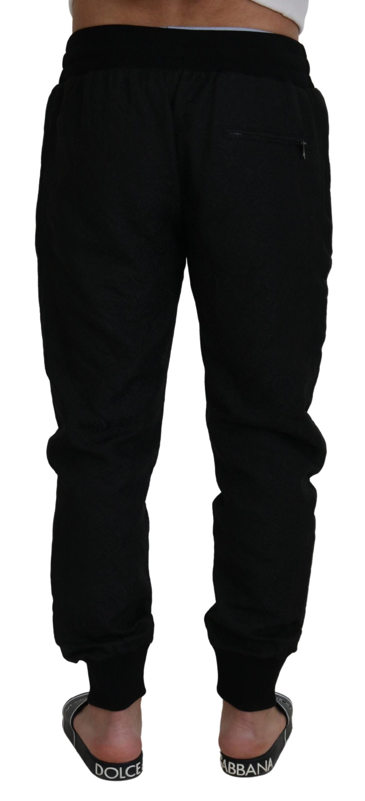 Dolce & Gabbana Elegant Black Jogger Pants for the Modern Man - IT52 | L