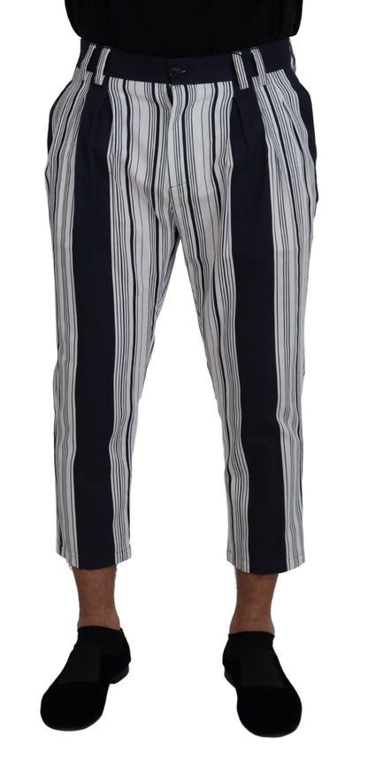 Dolce & Gabbana Elegant Striped Cotton Pants for Men - IT46 | S