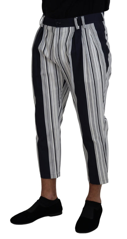 Dolce & Gabbana Elegant Striped Cotton Pants for Men - IT46 | S