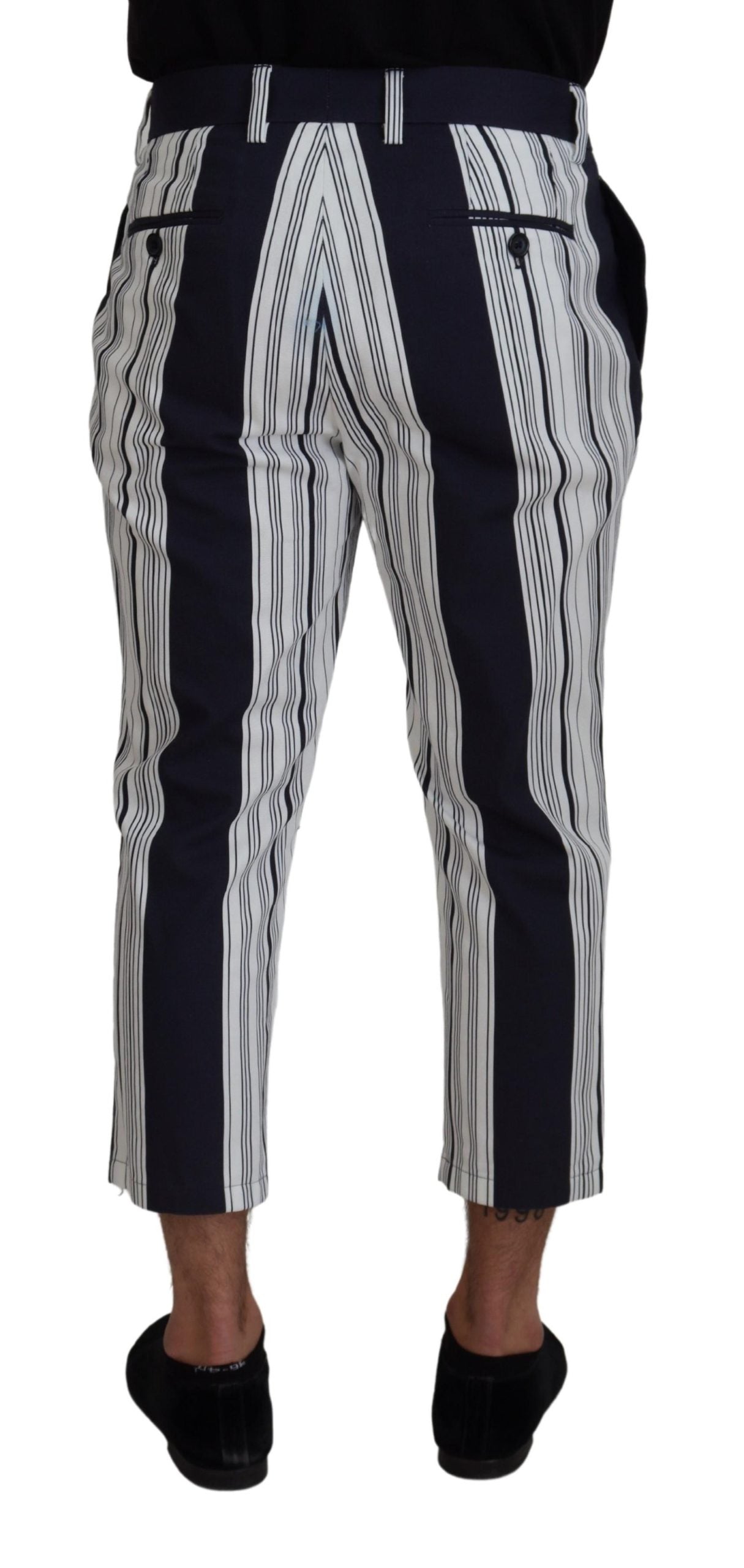 Dolce & Gabbana Elegant Striped Cotton Pants for Men - IT46 | S