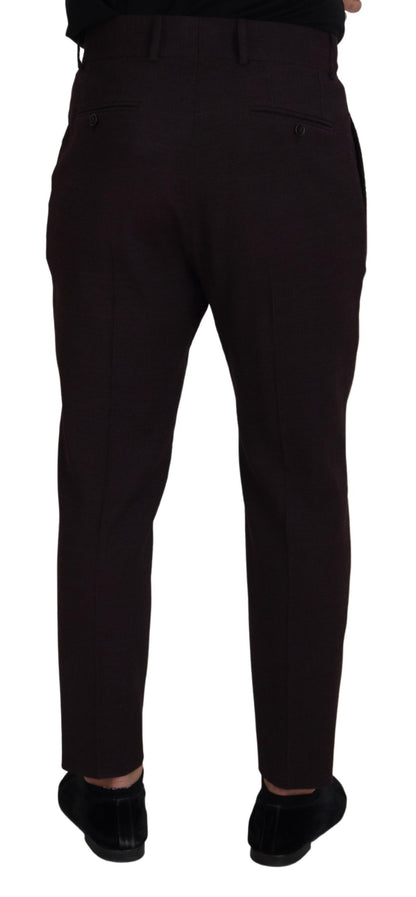 Dolce & Gabbana Elegant Brown Cotton Blend Trousers - IT48 | M