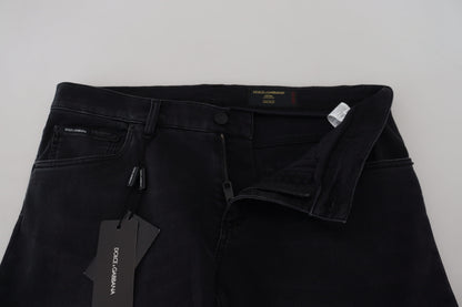 Dolce & Gabbana Sleek Black Cotton Blend Denim Pants - IT50 | L