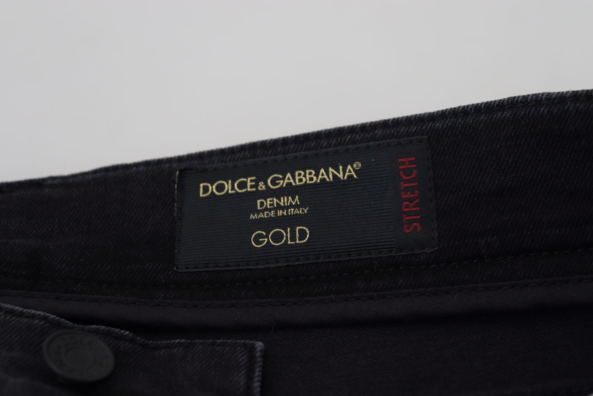 Dolce & Gabbana Sleek Black Cotton Blend Denim Pants - IT50 | L