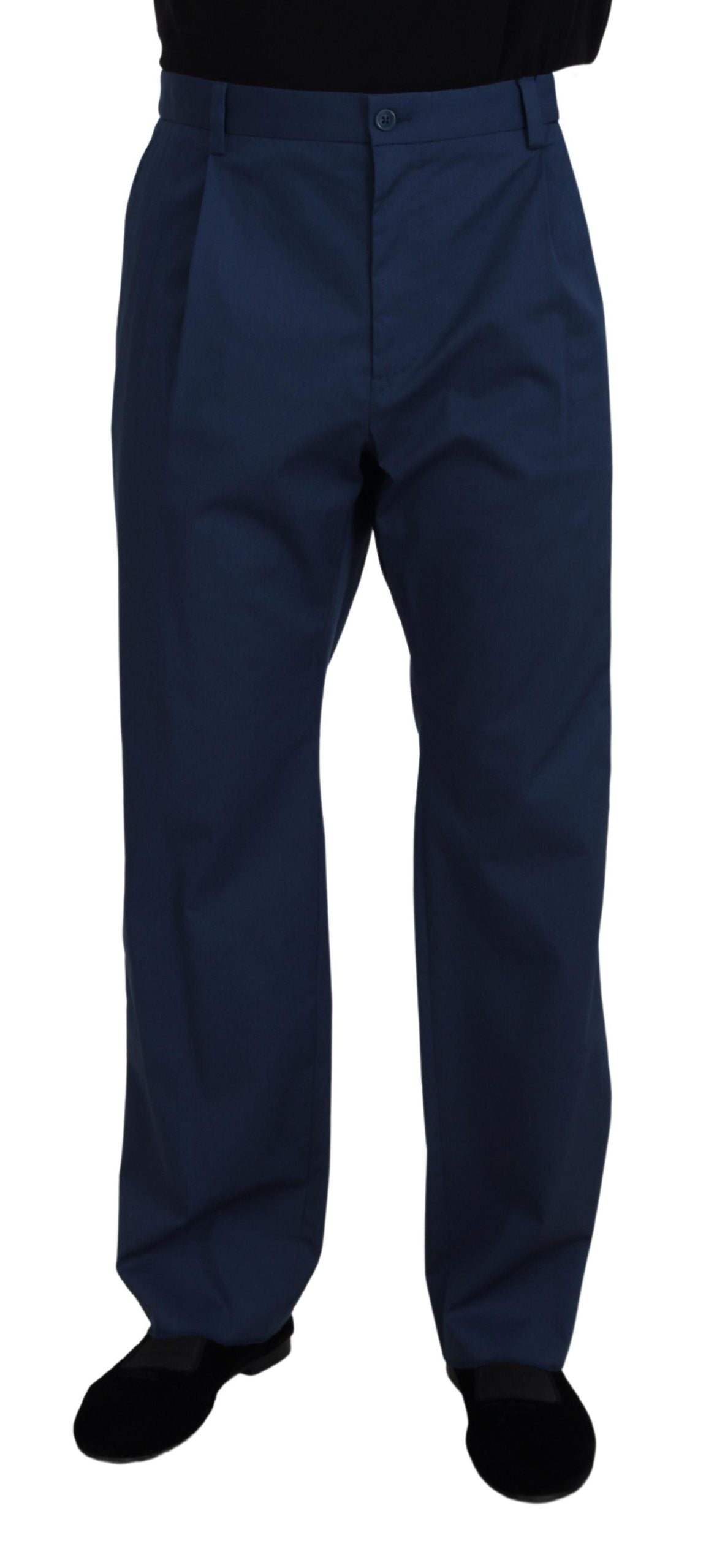 Dolce & Gabbana Elegant Blue Cotton Blend Pants for Men - IT50 | L