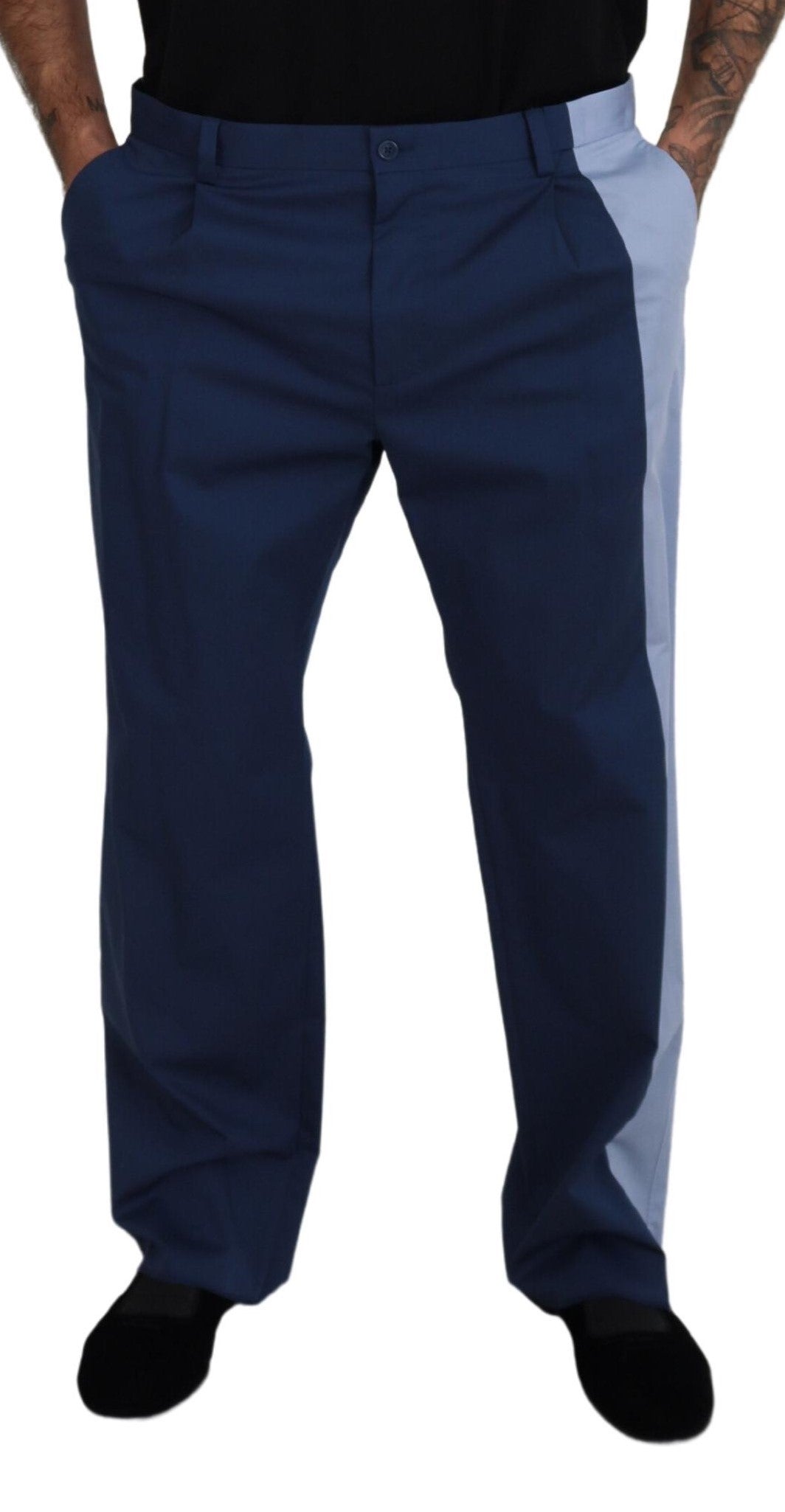 Dolce & Gabbana Elegant Blue Cotton Blend Pants for Men - IT50 | L