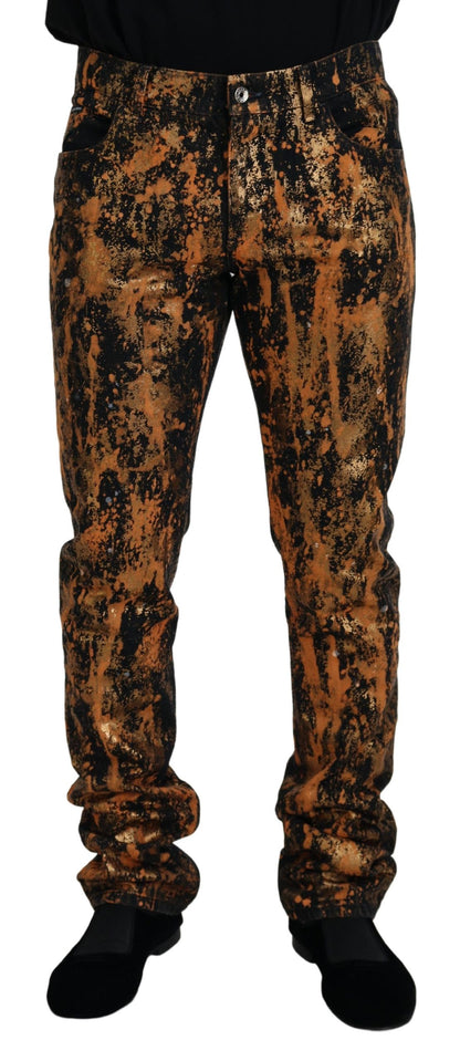 Dolce & Gabbana Golden Ash Cotton Denim Pants - IT50 | L