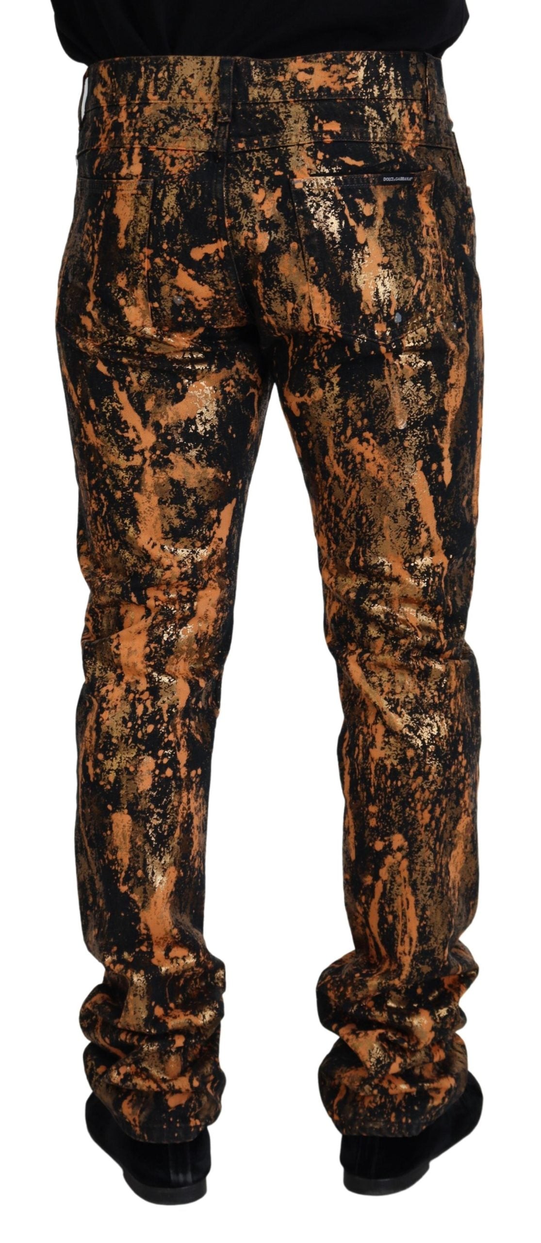 Dolce & Gabbana Golden Ash Cotton Denim Pants - IT50 | L