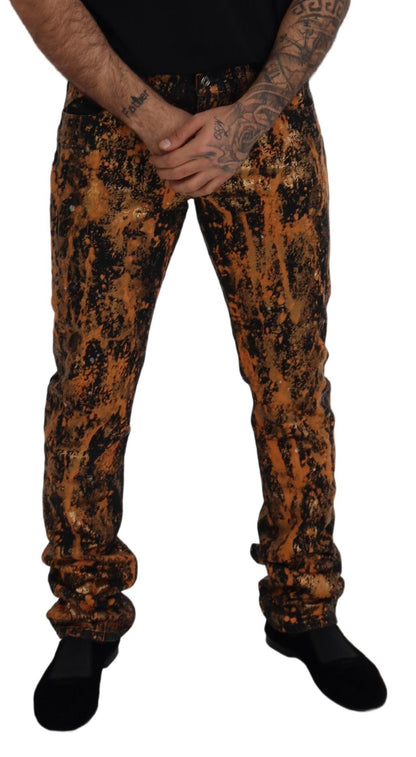 Dolce & Gabbana Golden Ash Cotton Denim Pants - IT50 | L