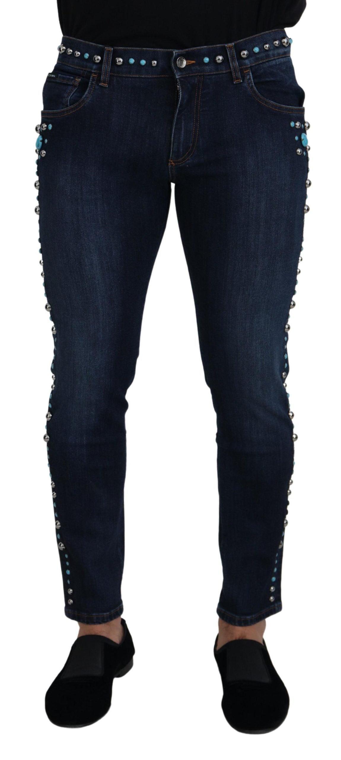 Dolce & Gabbana Studded Opulence Denim Jeans - IT48 | M