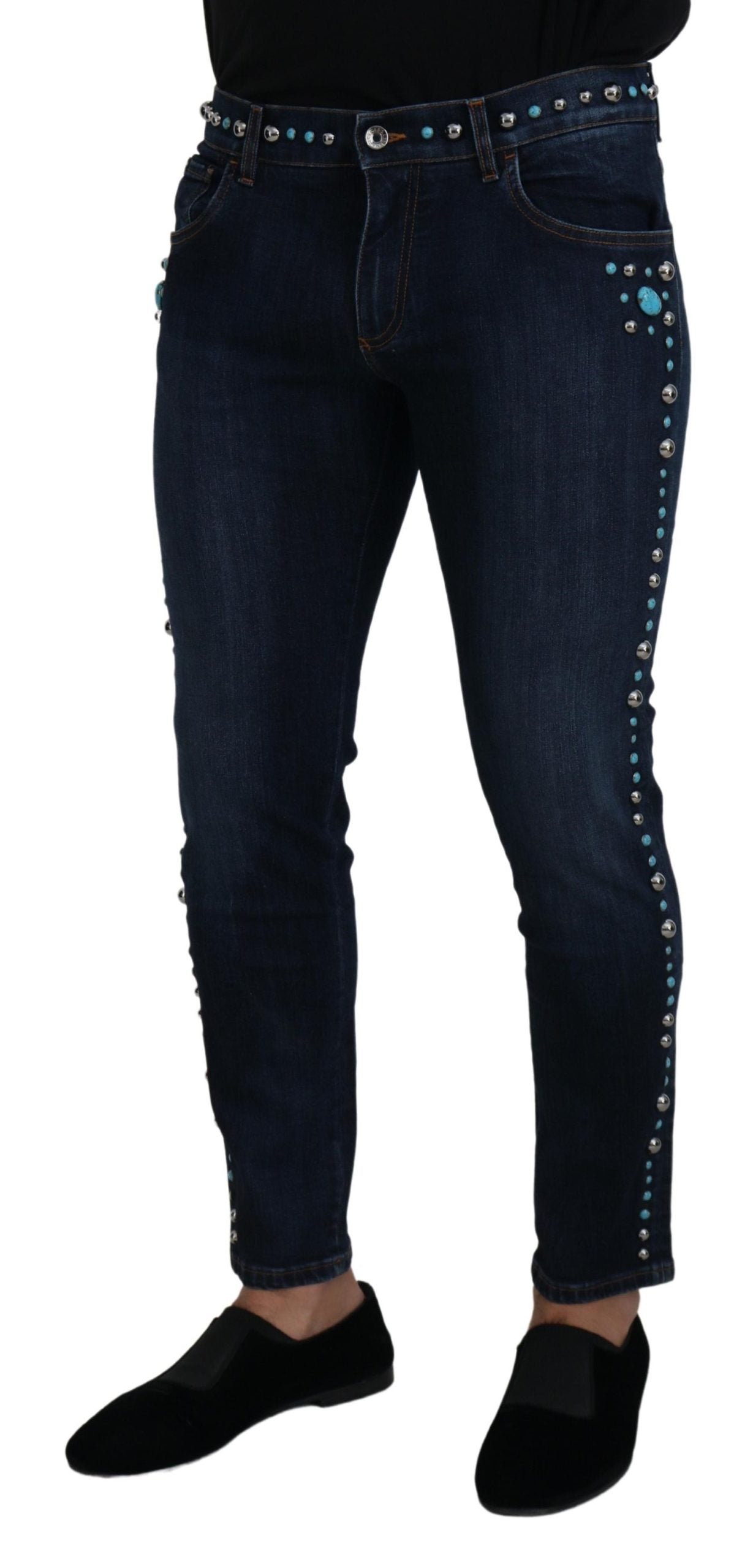 Dolce & Gabbana Studded Opulence Denim Jeans - IT48 | M