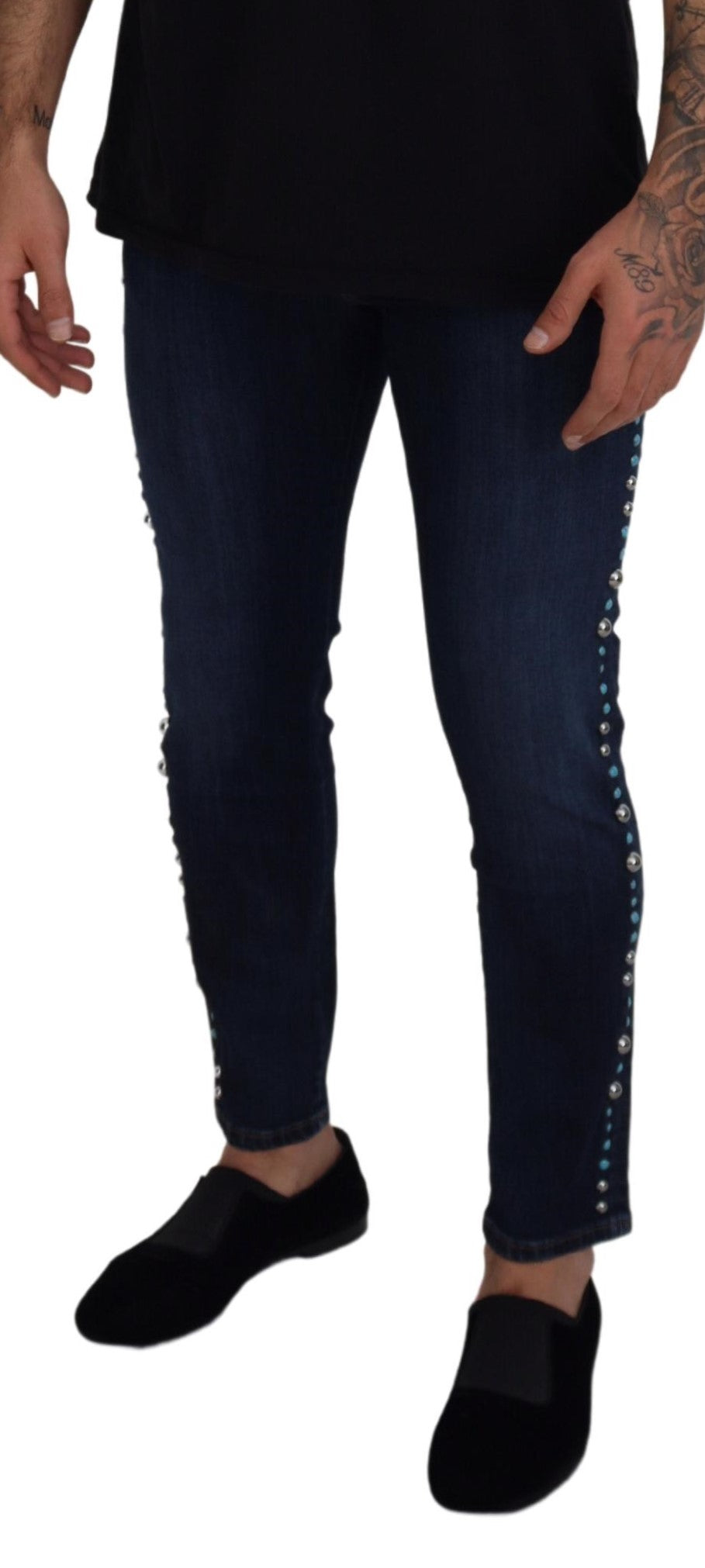 Dolce & Gabbana Studded Opulence Denim Jeans - IT48 | M