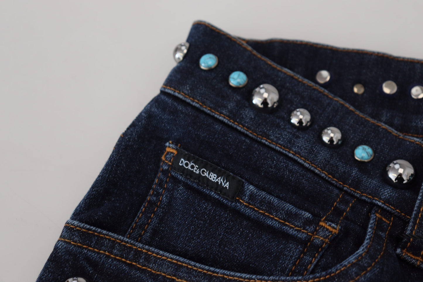 Dolce & Gabbana Studded Opulence Denim Jeans - IT48 | M