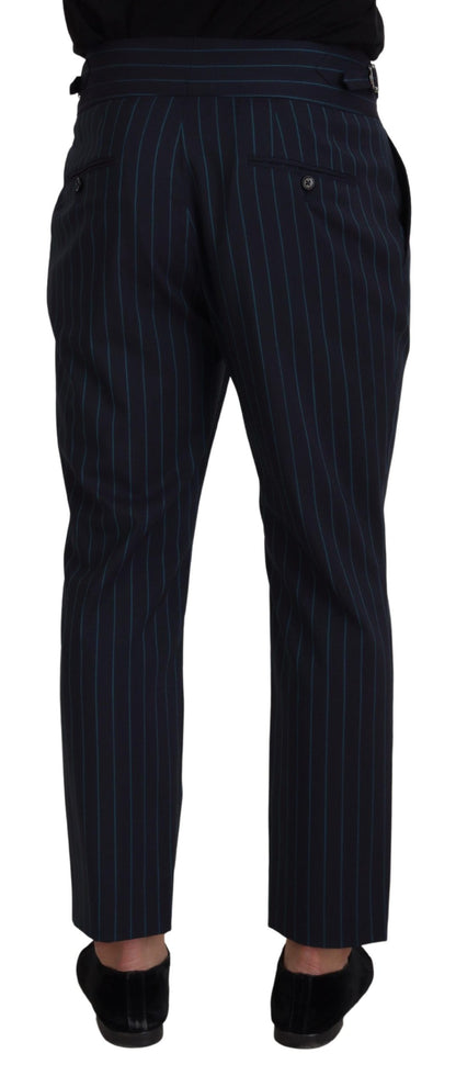 Dolce & Gabbana Elegant Stripe Virgin Wool Trousers - IT50 | L