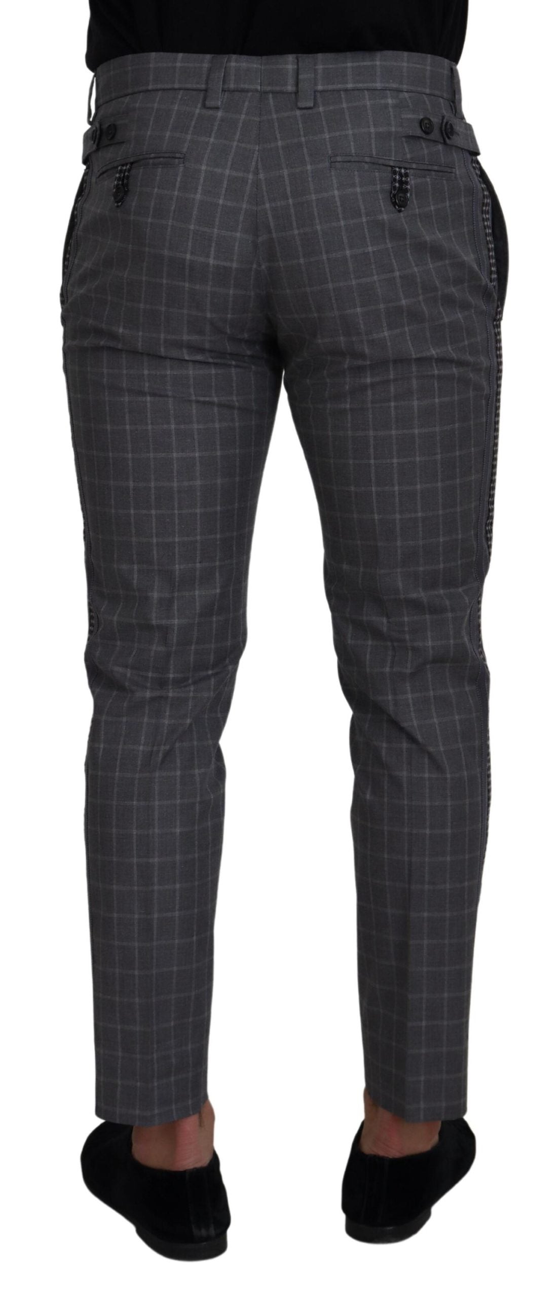 Dolce & Gabbana Elegant Checkered Cotton Pants for Men - IT48 | M / Material: 100% Cotton