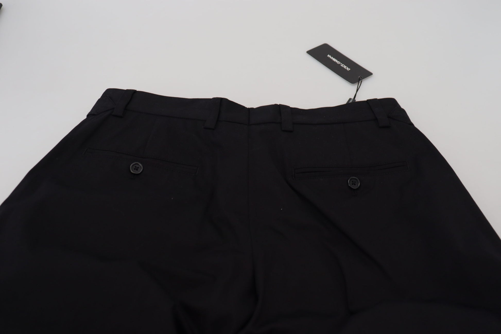 Dolce & Gabbana Sleek Black Italian Designer Pants with Side Buckle - IT46 | S