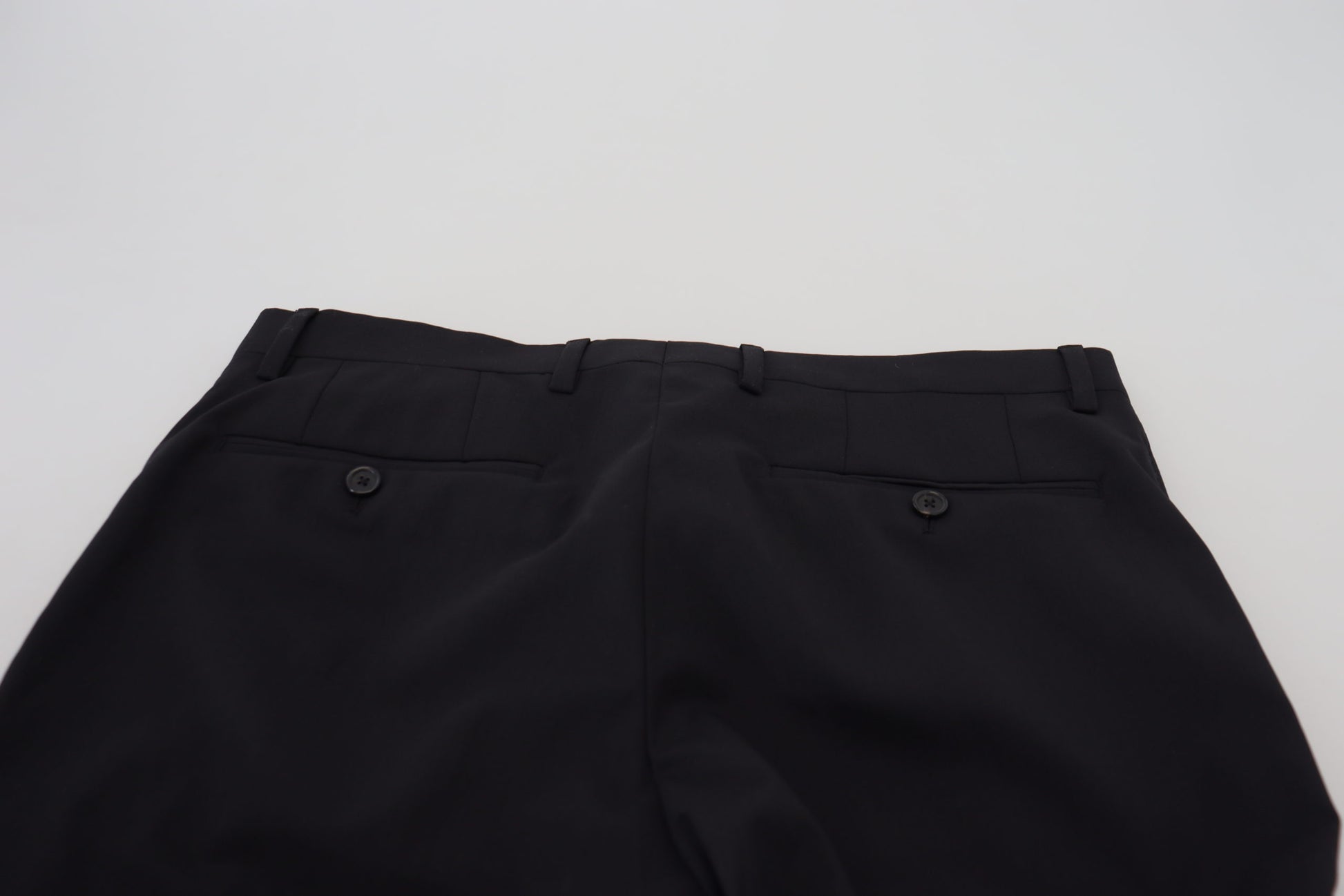 Dolce & Gabbana Elegant Black Wool Blend Trousers - IT46 | S