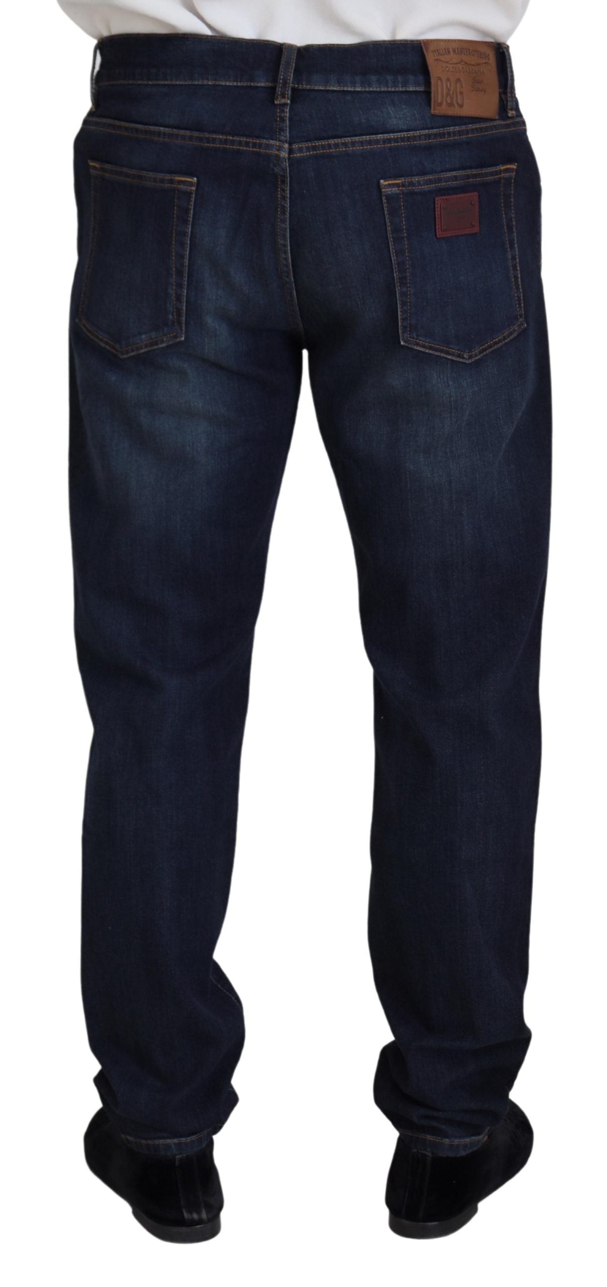 Dolce & Gabbana Elegant Blue Denim Pants - IT44 | XS