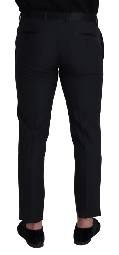 Dolce & Gabbana Elegant Black Wool Blend Trousers - IT50 | L