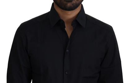 Dolce & Gabbana Chic Black Cotton Dress Shirt - IT38 | XS