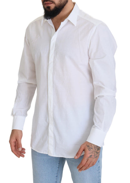 Dolce & Gabbana Elegance Reimagined White Cotton Dress Shirt - IT43 | XL