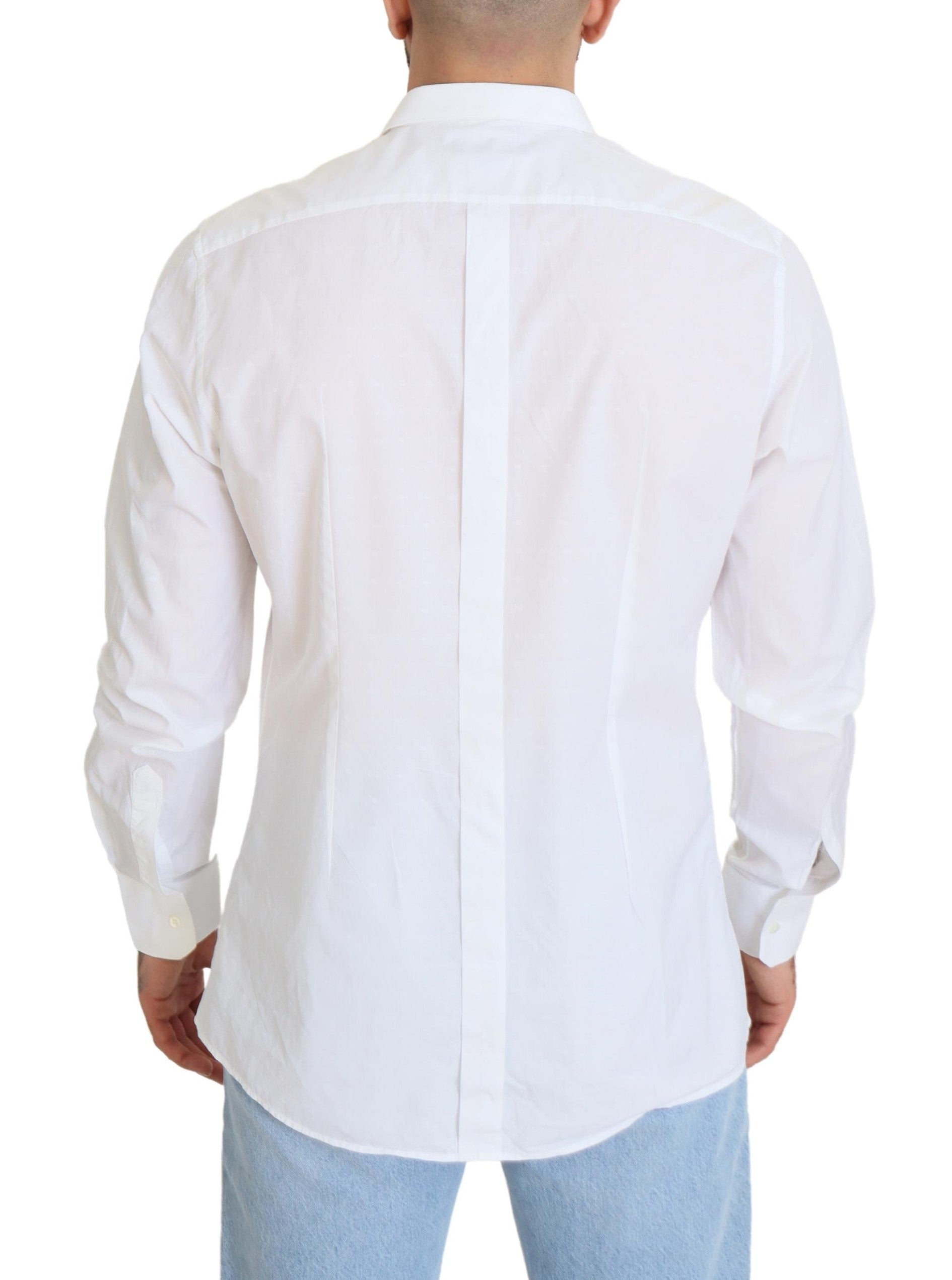 Dolce & Gabbana Elegance Reimagined White Cotton Dress Shirt - IT43 | XL